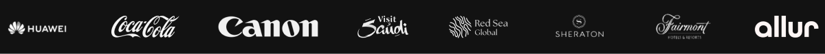 Huawei, Coca-Cola, Canon, Visit Saudi, Red Sea Global, Sheraton, Fairmont, allur